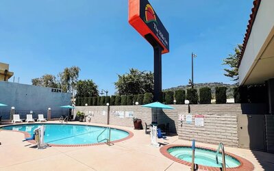 Outdoor pool at The Hills Inn Eagle Rock.