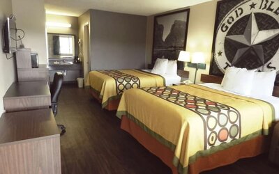 Day use room at Super 8 By Wyndham Universal City.