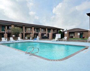 Outdoor pool at Super 8 By Wyndham Universal City.