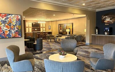 Coworking lounge at Best Western Premier Rockville Hotel & Suites.