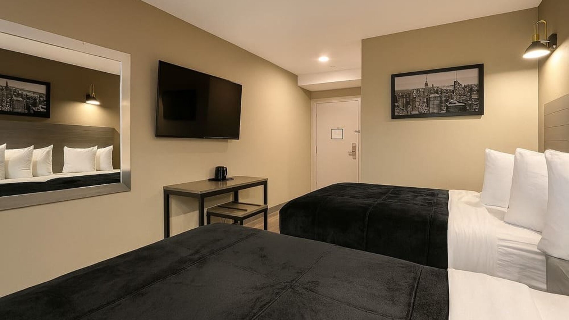 Double room at LIV Hotel Bronx.