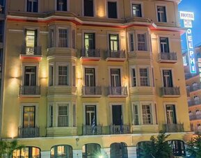 Hotel exterior at Delphi Art Hotel.