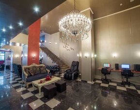 Business center at Delphi Art Hotel.