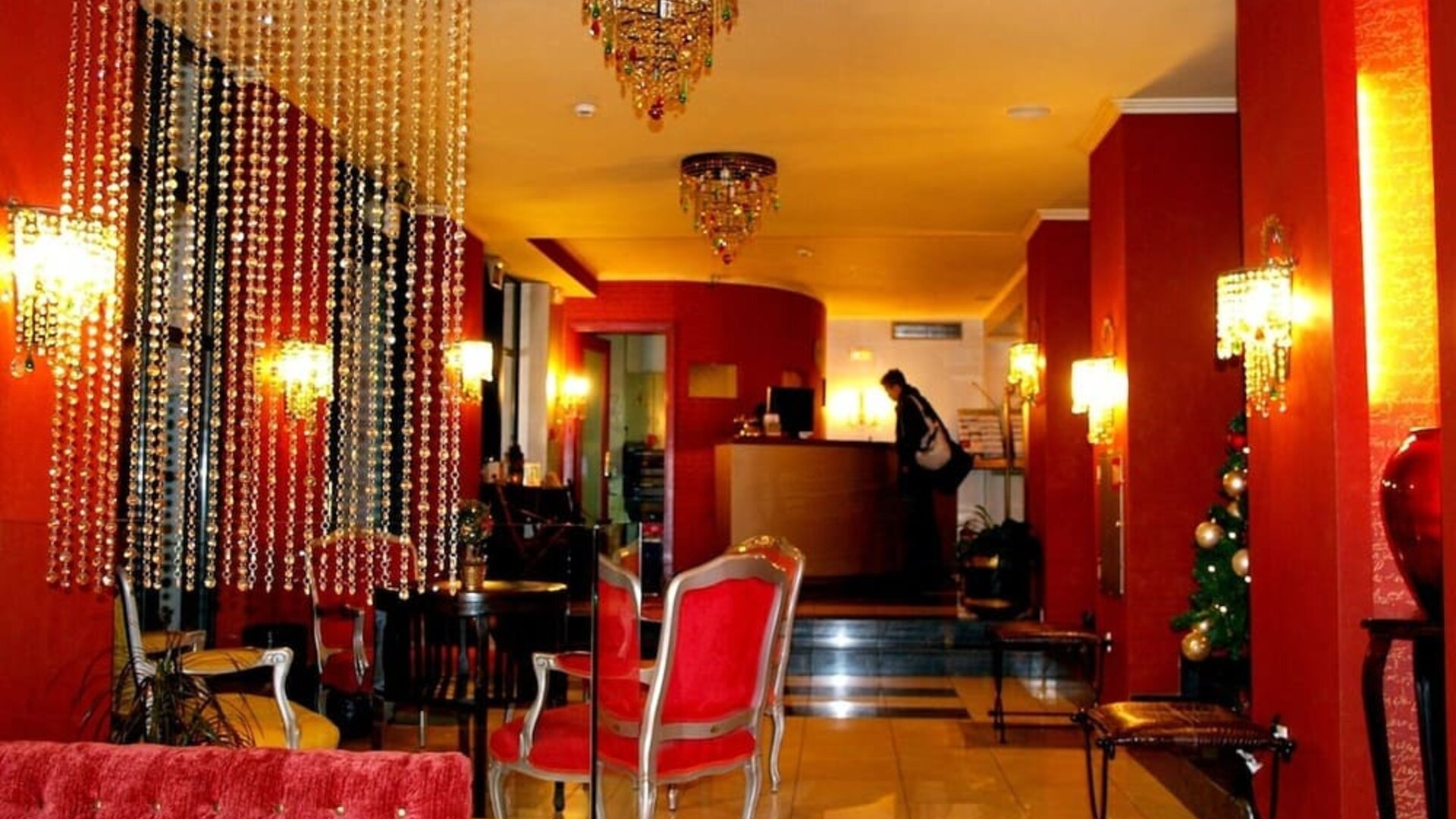 Hotel bar at Delphi Art Hotel.