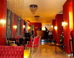 Hotel bar at Delphi Art Hotel.