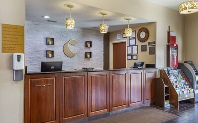 Reception desk at Comfort Inn & Suites North Aurora - Naperville.