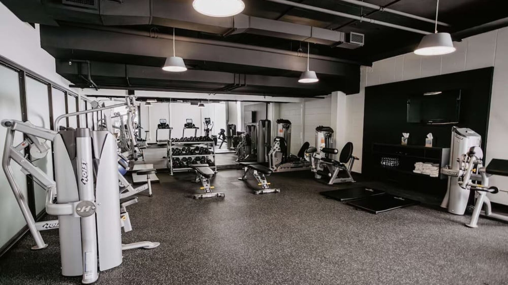 Gym at DoubleTree By Hilton Montreal.