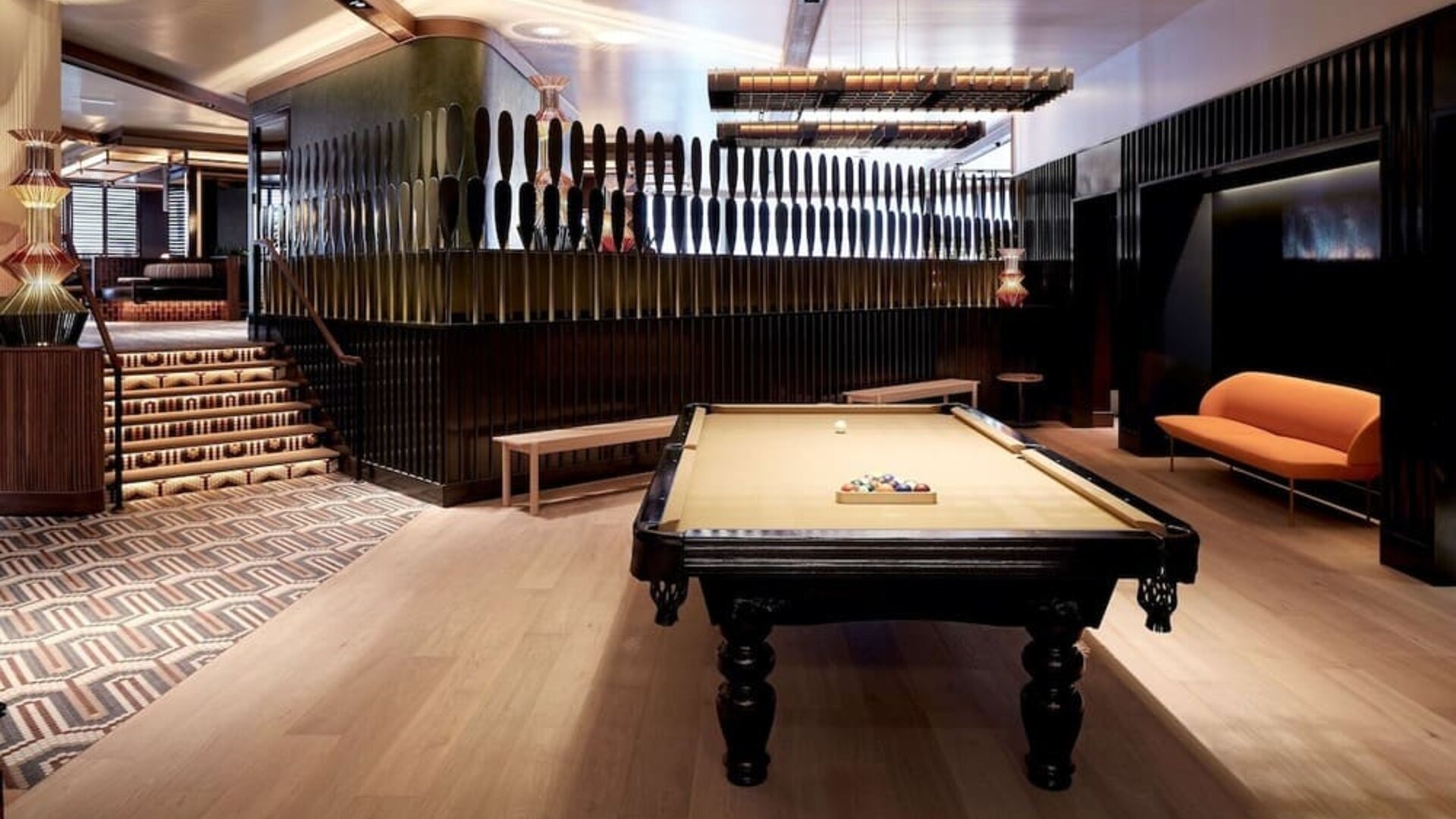 Game room at DoubleTree By Hilton Montreal.