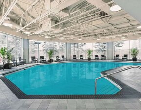 Indoor pool at Hilton Garden Inn Calgary Airport.