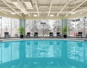 Indoor pool at Hilton Garden Inn Calgary Airport.