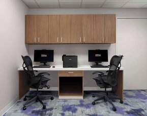 Business center at Hilton Garden Inn Calgary Airport.