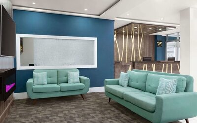 Lobby and lounge at Days Inn By Wyndham Saint John New Brunswick.