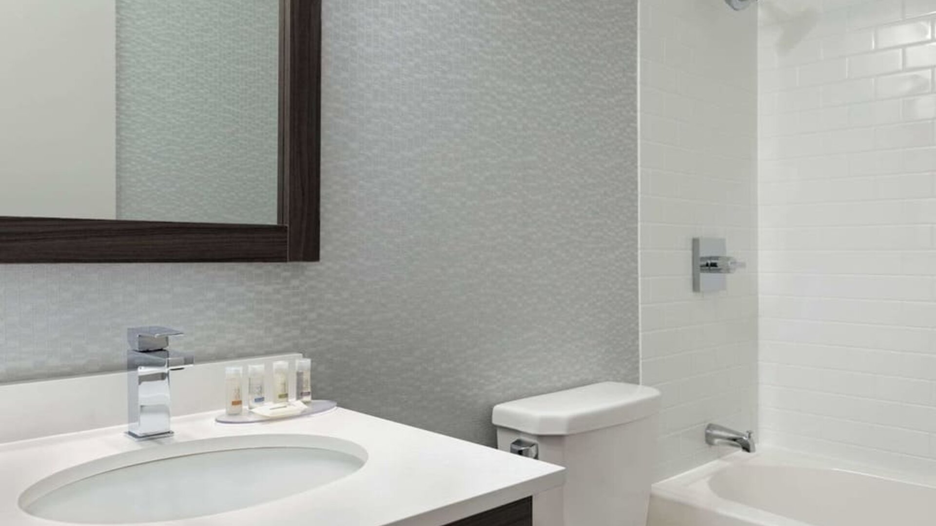 Guest bathroom at Days Inn By Wyndham Saint John New Brunswick.