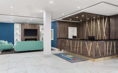 Reception area at Days Inn By Wyndham Saint John New Brunswick.