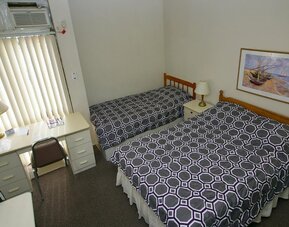 Two bed day use room at Alexandra Hotel.