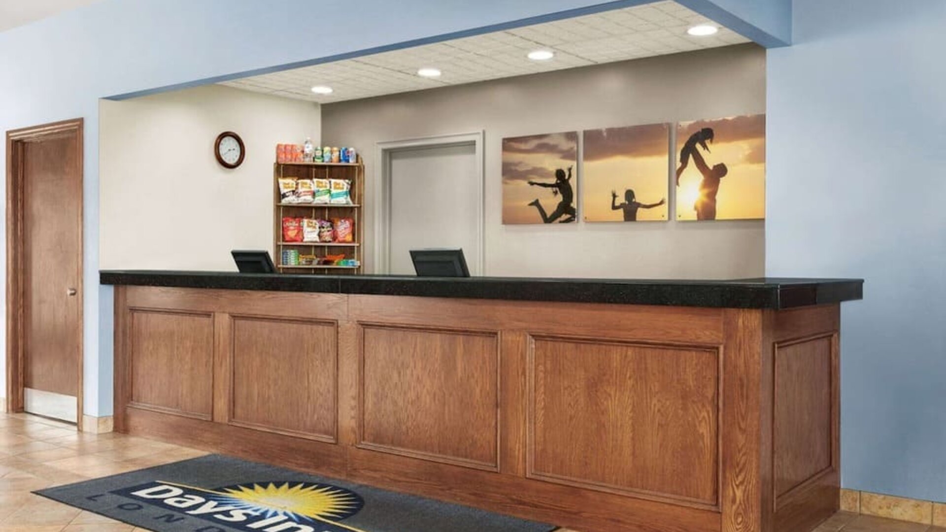 Reception desk at Days Inn By Wyndham London.