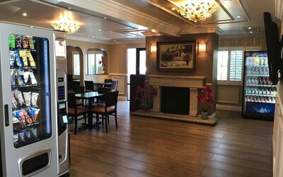 Vending machine at Lemon Tree Hotel & Suites Anaheim.