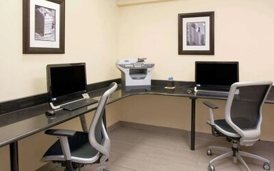 Business center at Wyndham Garden Schaumburg Chicago Northwest.