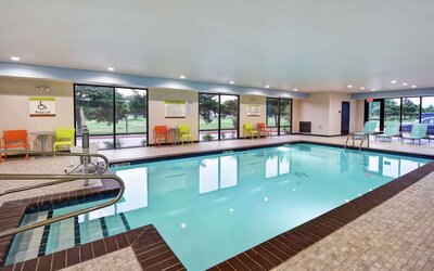 Indoor pool at at Home2 Suites El Reno.