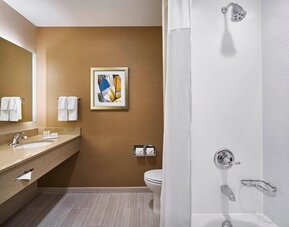 Guest bathroom at Fairfield Inn & Suites By Marriott Alexandria.