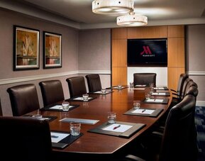 Professional meeting room at Boston Marriott Newton.
