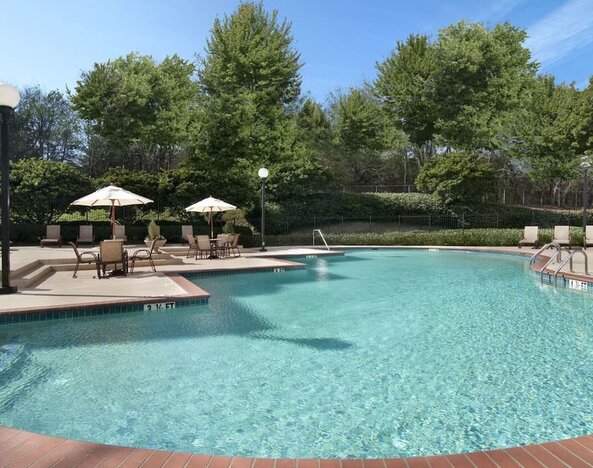 Outdoor pool at Hilton Atlanta Airport.