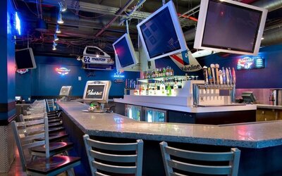 Hotel bar at Hilton Atlanta Airport.