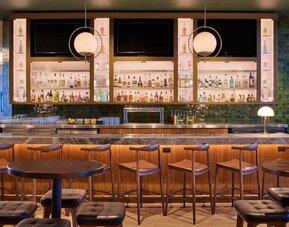 Hotel bar at Hilton Atlanta Airport.