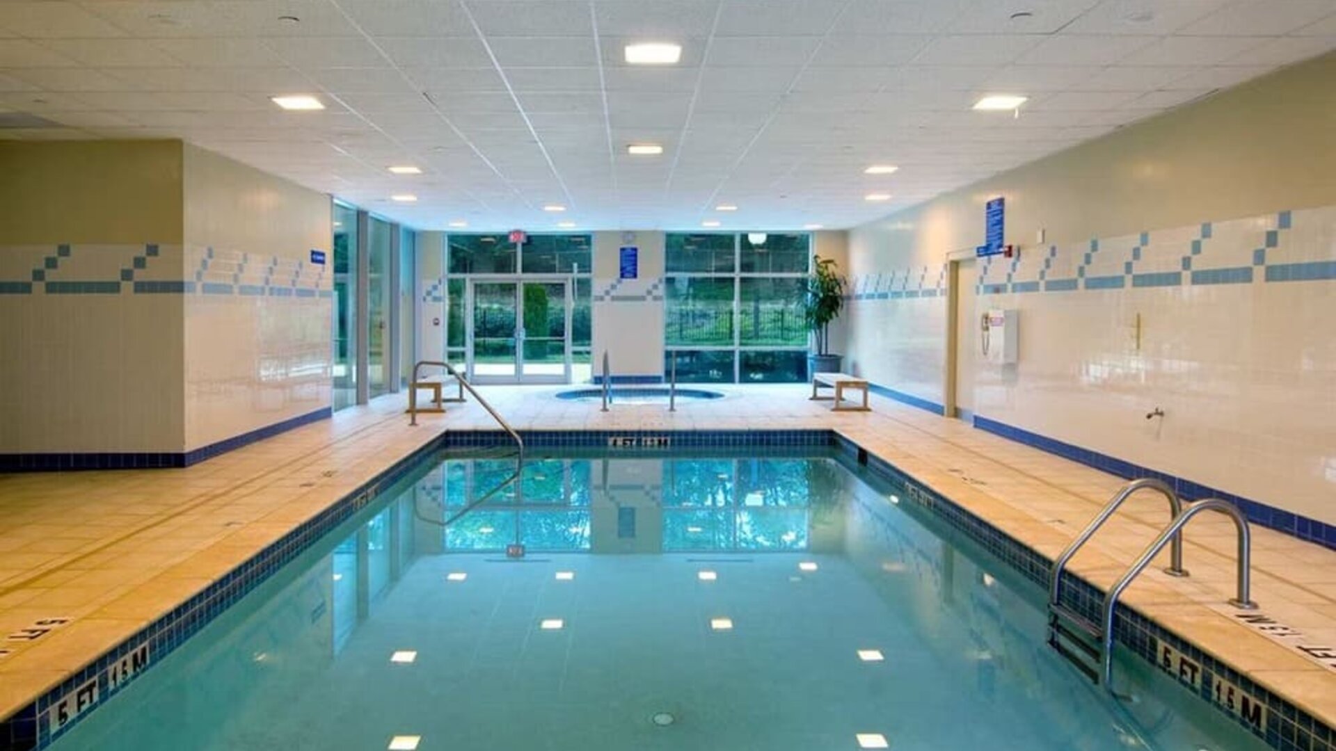Indoor pool at Hilton Atlanta Airport.