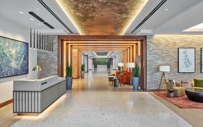 Reception hall at Hilton Atlanta Airport.