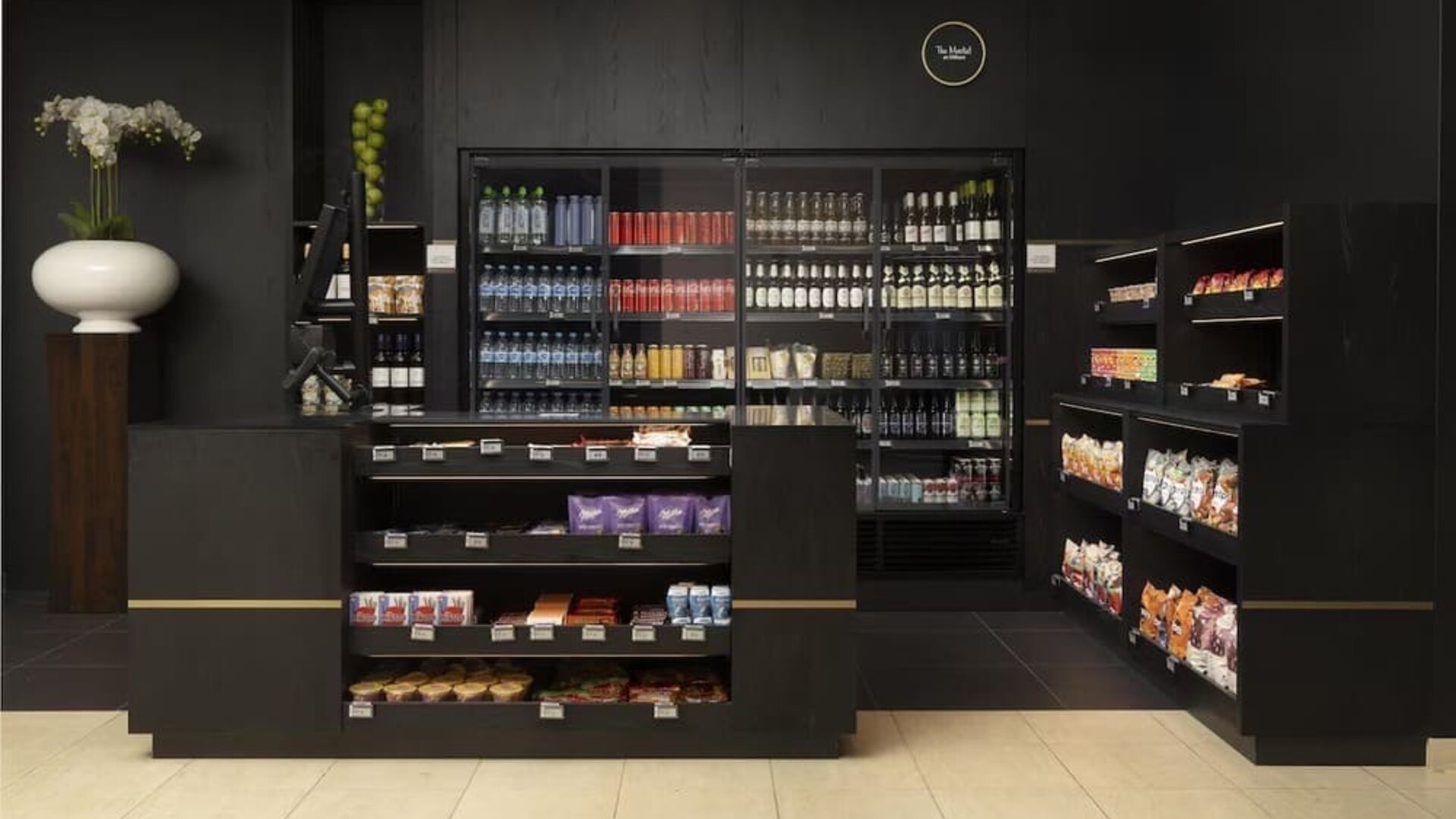 Snack bar at Hilton Dusseldorf.