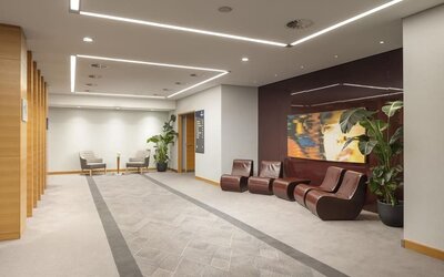 Reception hall at Hilton Dusseldorf.