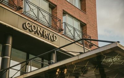 Hotel exterior at Conrad Dublin.