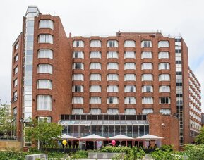 Hotel exterior at Conrad Dublin.