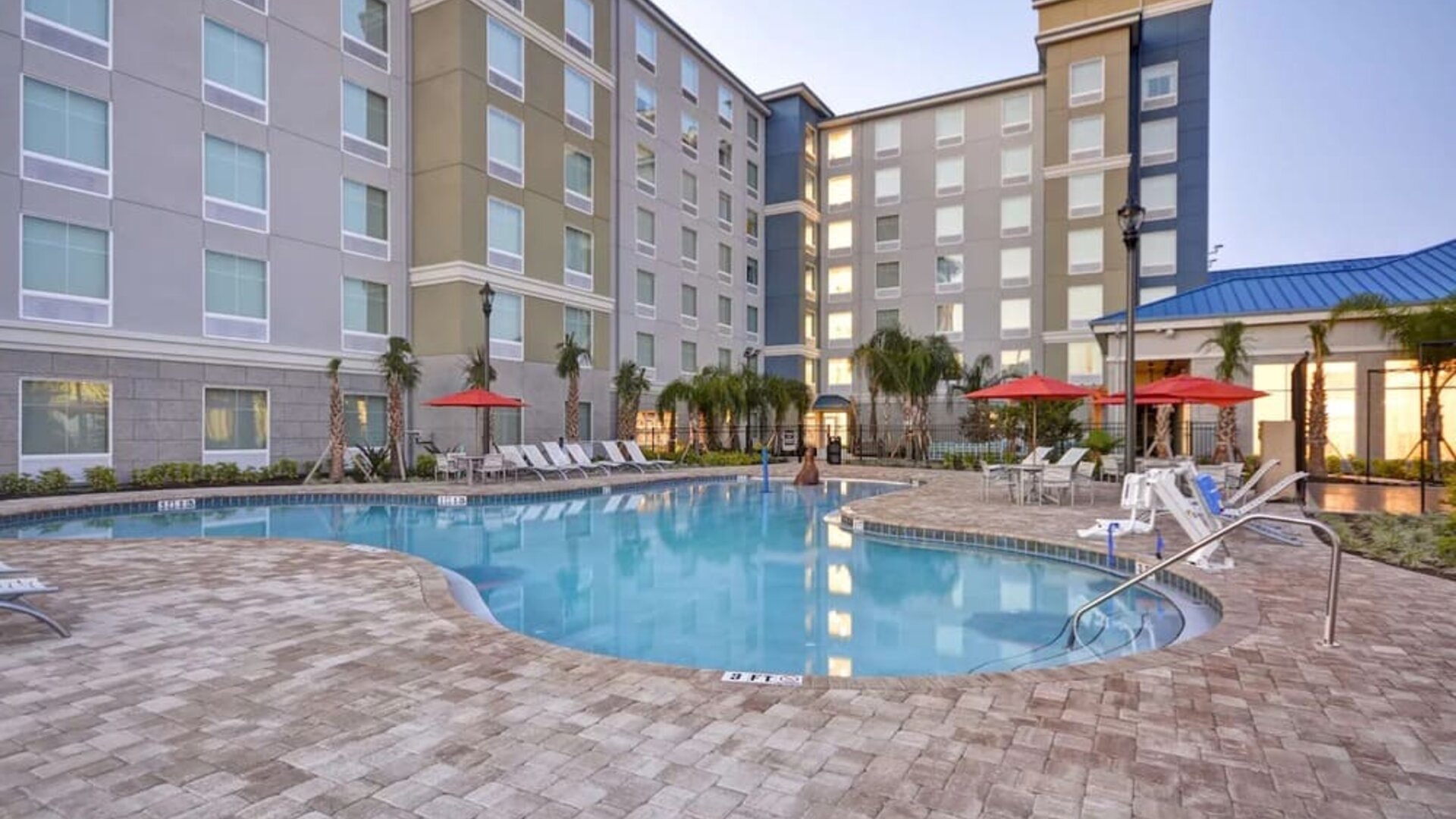 Outdoor pool at Homewood Suites By Hilton Orlando Theme Parks.