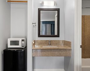 Guest bathroom at Bay Breeze Inn.