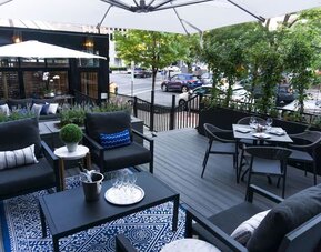 Outdoor terrace at Eurostars St. Gregory.