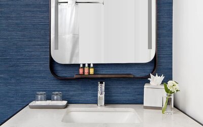 Guest bathroom at Eurostars St. Gregory.