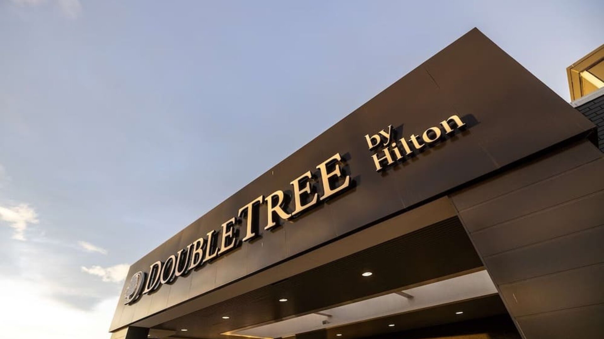 Hotel exterior at DoubleTree By Hilton Calgary North.