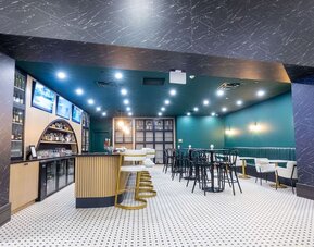 Hotel bar at DoubleTree By Hilton Calgary North.