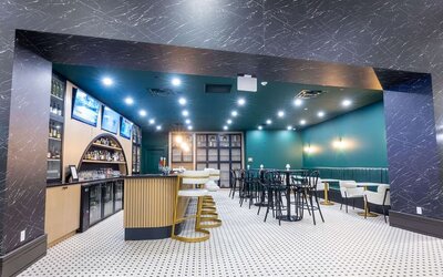 Hotel bar at DoubleTree By Hilton Calgary North.