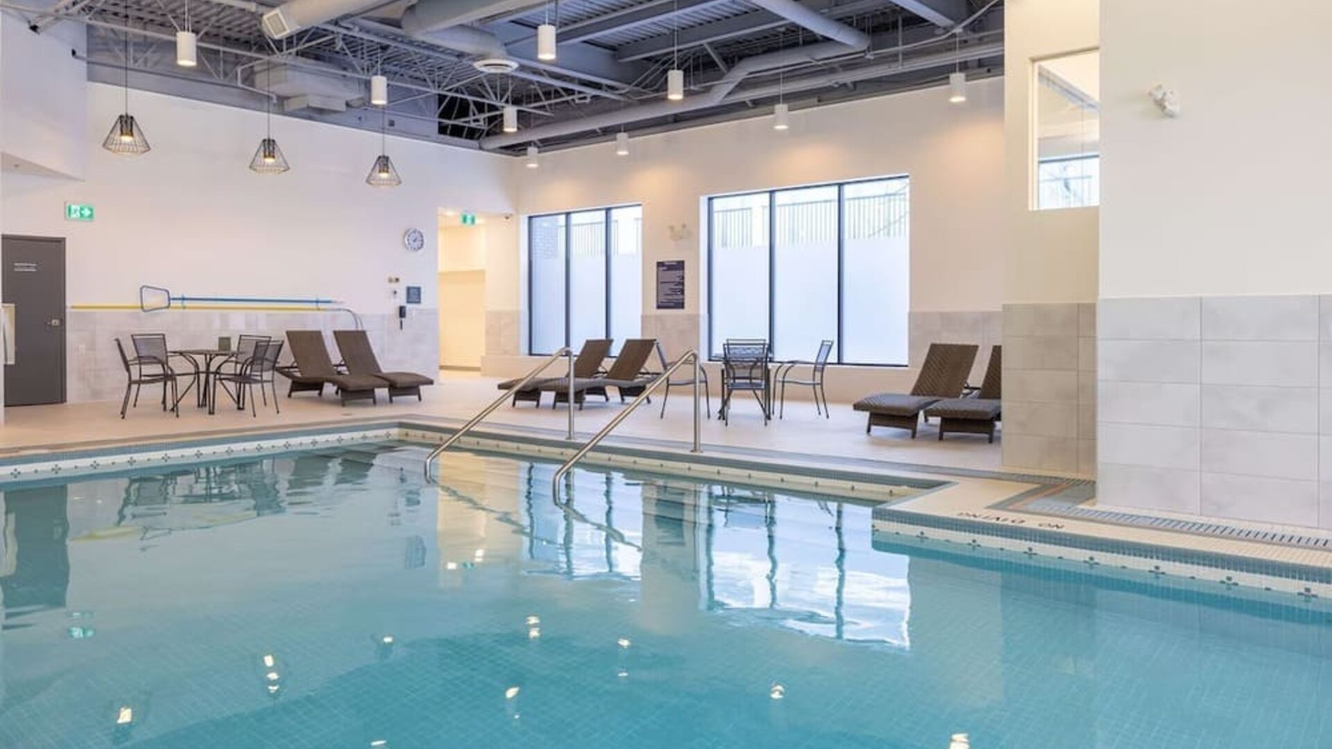 Indoor pool at DoubleTree By Hilton Calgary North.