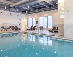 Indoor pool at DoubleTree By Hilton Calgary North.