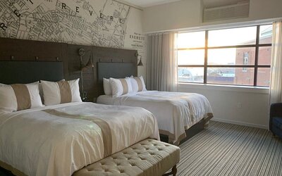 Day use room at Envision Hotel Boston-Everett.