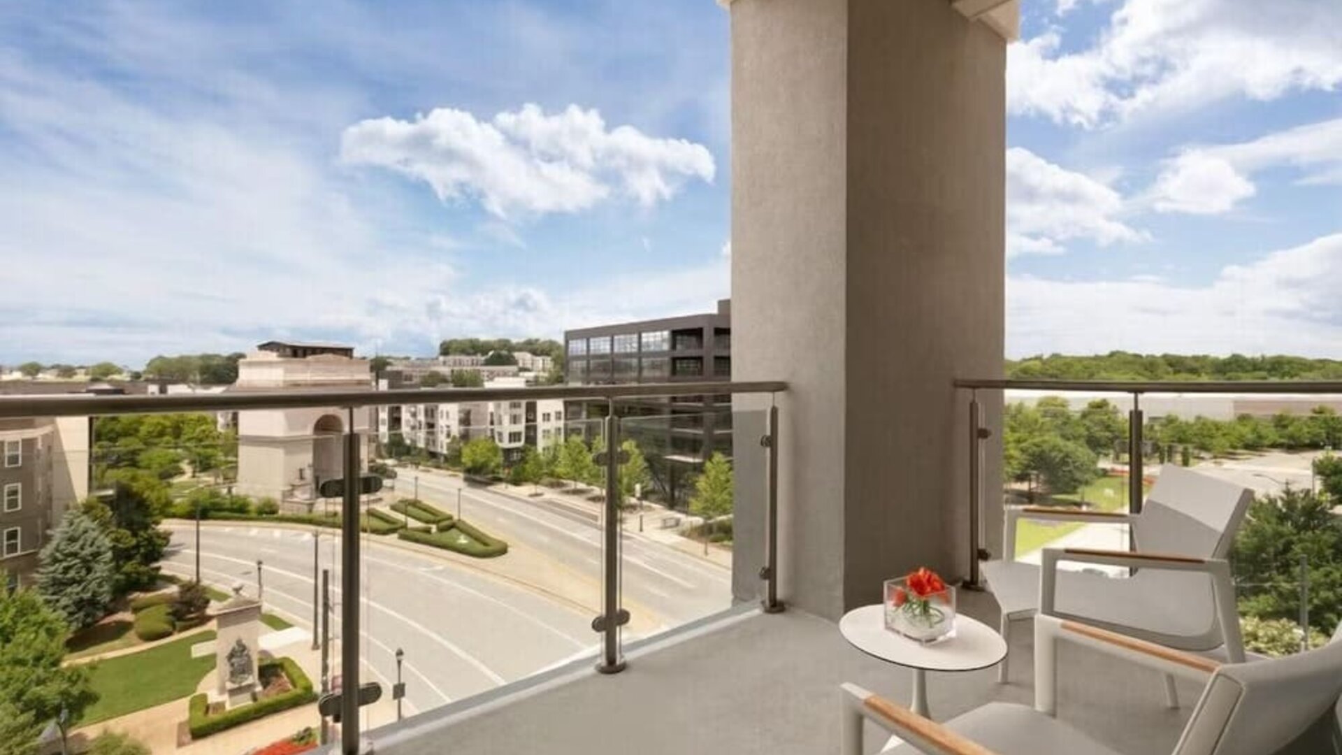 Balcony at Embassy Suites By Hilton Atlanta Midtown.