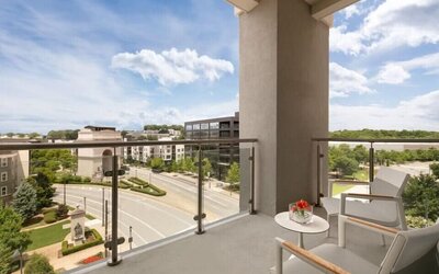 Balcony at Embassy Suites By Hilton Atlanta Midtown.