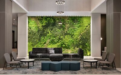 Lobby seating at Embassy Suites By Hilton Atlanta Midtown.