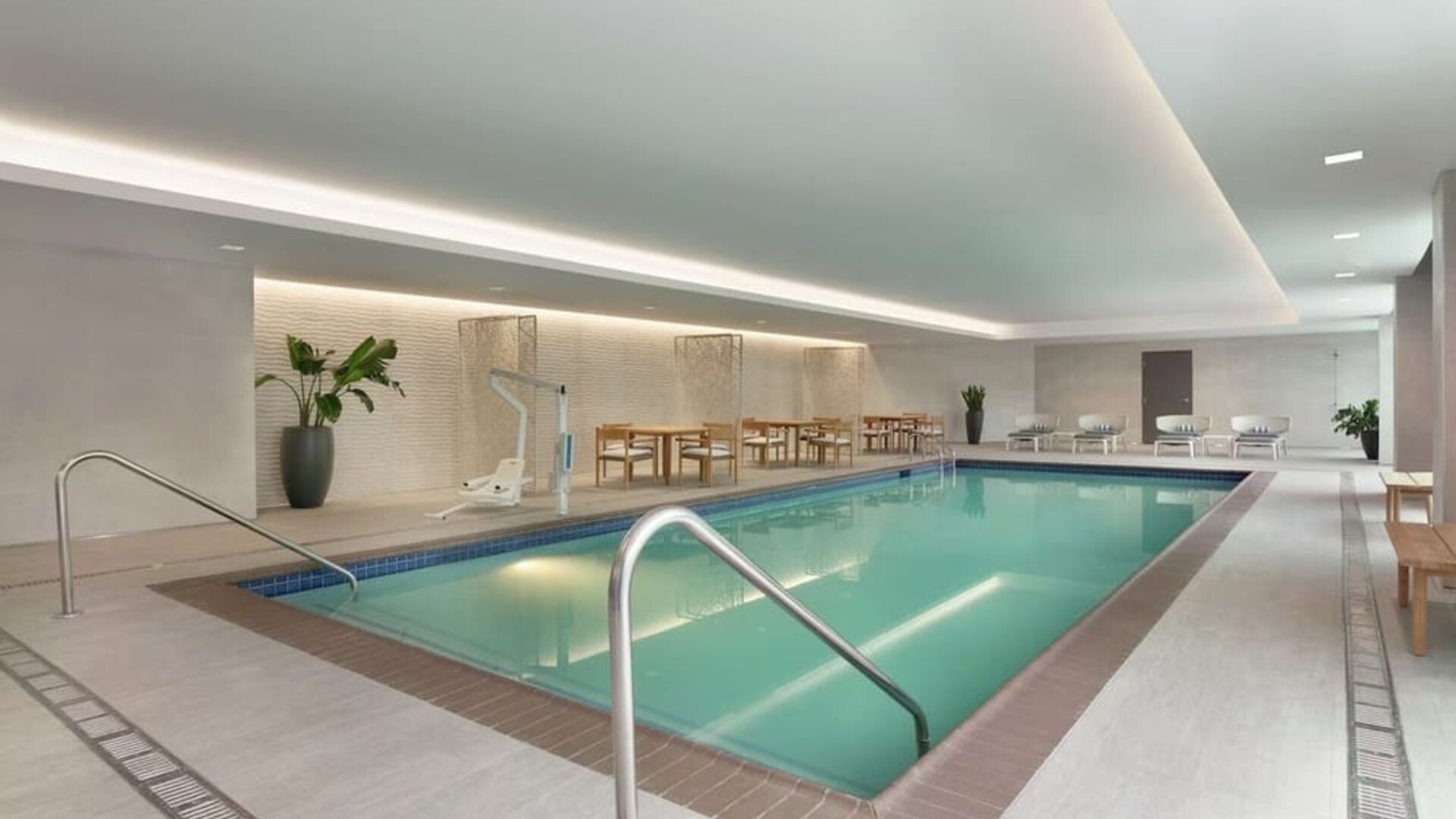 Indoor pool at Embassy Suites By Hilton Atlanta Midtown.