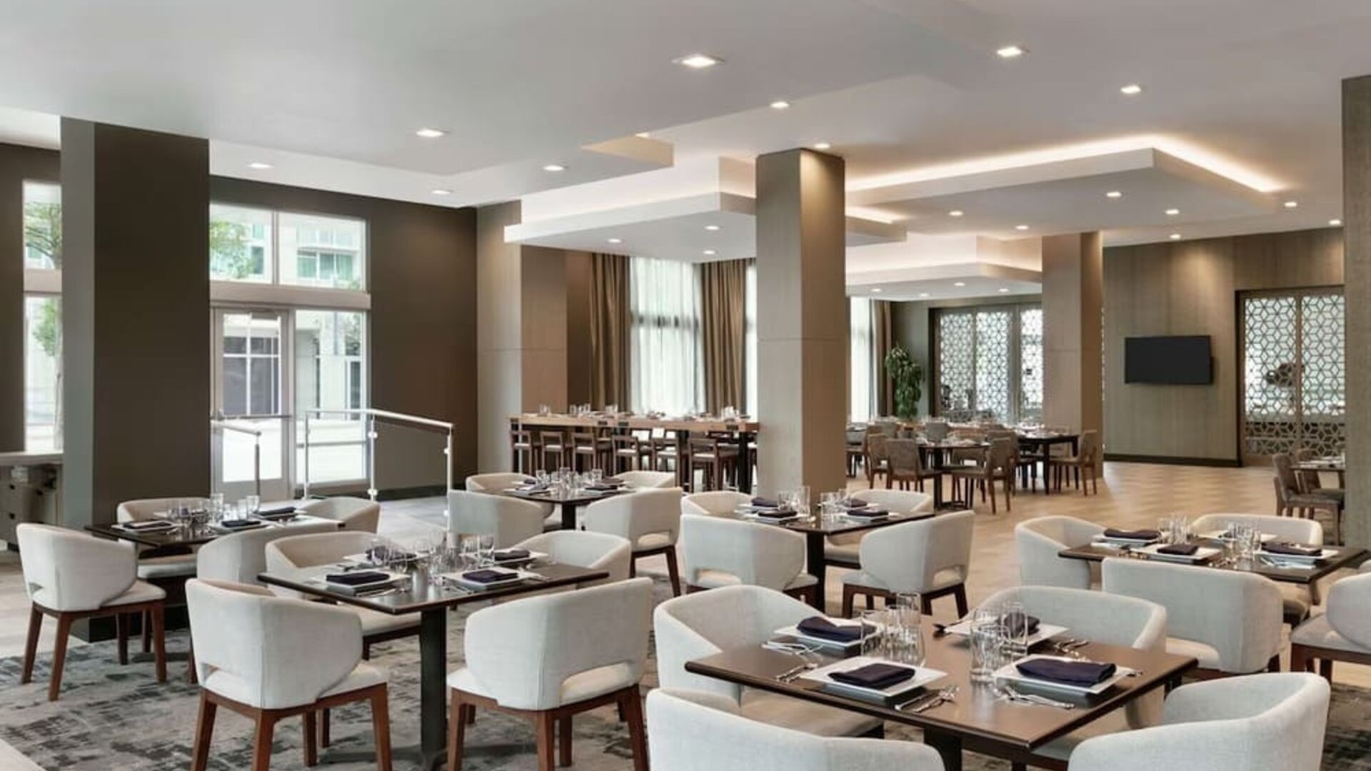 Restaurant at Embassy Suites By Hilton Atlanta Midtown.