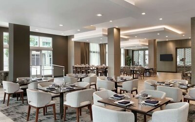 Restaurant at Embassy Suites By Hilton Atlanta Midtown.